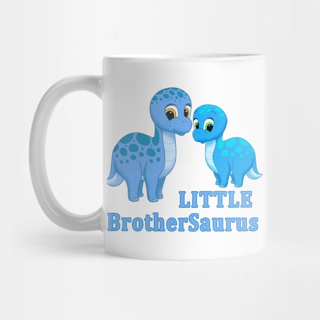 Cute Blue Brontosaurus Little Brother Dinosaur by csforest